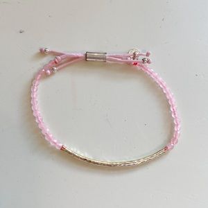 pink and silver gorjana bracelet